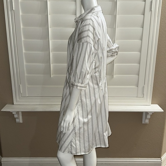 CLUB MONACO Striped Sculptural Sleeve Dress - Picture 5 of 11